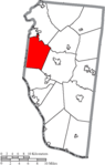 Map of Clermont County Ohio Highlighting Union Township